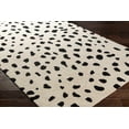 thumbnail image 3 of Hauteloom Guiseley Contemporary Hand Tufted Wool Natural Fiber Soft Extra Large Area Rug - Modern Animal Print Dalmatian Style Carpet for Living Room, Bedroom - Black, Beige - 12' x 15', 3 of 16
