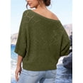 thumbnail image 3 of Anygrew Women's Lightweight Crochet Cardigan - Open Front Batwing Sleeve Hollow Out Summer Cover Up, 3 of 5