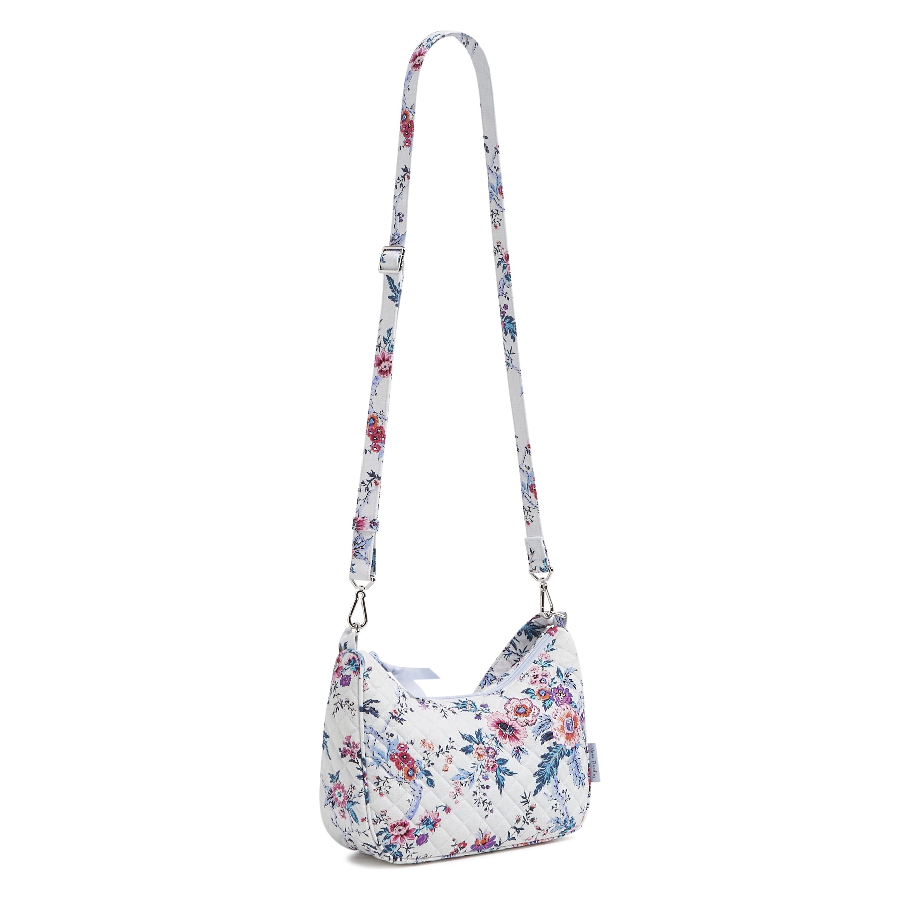 Vera Bradley Women's Cotton Frannie Crescent Crossbody Bag Magnifique Floral
