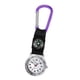 thumbnail image 4 of Reloj de alpinismo con brújula, reloj de bolsillo para enfermera, diseño de mosquetón, relojes sencillos de moda (morado), 4 of 7