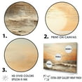 thumbnail image 3 of Designart "Horizon Bathed In Beige And Gold Beach Sunset" Coastal Sunset Floater Framed Wall Art Living Room, 3 of 5
