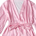 thumbnail image 3 of Nnhblu Women's Robes Lace Sleepwear Soft 3 Piece Pink Pajama Set, 3 of 9