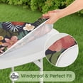 thumbnail image 5 of Pioneer Flower Floral Print Pattern Round Fitted Tablecloth with Elastic Edge,Dining Table Cover Waterproof,Outdoor Round Tablecloth for Camping,Dining,Indoor and Outdoor, 5 of 7