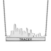 Personalized Cityscape Name Necklace Hong Kong Skyline