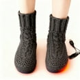 thumbnail image 3 of New Electric Heated Fleece Socks for Men Women, Winter USB Heating Pad Knitted Socks Foot Heater Anti-Slip Thermal Indoor Footwear Foot Warmer Fit for Women's, 3 of 3