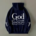 thumbnail image 5 of Bibifish Womens Drawstring Hoodies With Back Graphic Long Sleeve Hoodies Pocket Oversized Fit Casual Inspirational Based Pullover Tops, 5 of 6