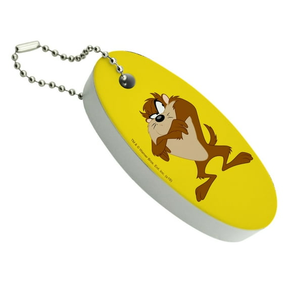 Looney Tunes Taz Floating Keychain Oval Foam Fishing Boat Buoy Key Float