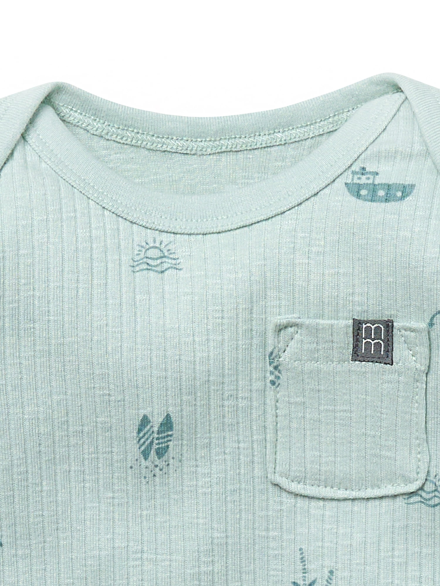 Modern Moments by Gerber Baby Neutral Organic Short Sleeve Bodysuit, Sizes 0/3 Months - 24 Months