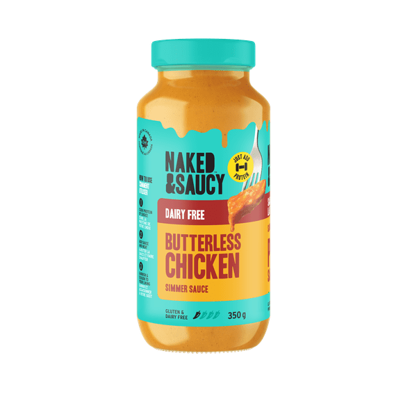 Naked & Saucy Butterless Chicken, Dairy-Free, Just-Add-Protein Sauce, 350g