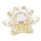 thumbnail image 1 of Pisapapeles de cristal con forma de flor de loto, colección de adornos Feng Shui para fiestas. Amarillo, 1 of 7
