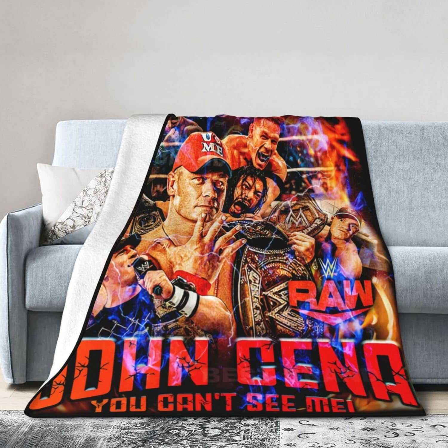 John Boxer Cena Blanket Throw Air Conditioning Blankets Soft Throws for Couch Bed All Seasons Use 40"x30"