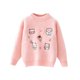 thumbnail image 2 of Cowsor Girl Printed Sweater, Girls Winter Sweaters Long Sleeve Knitted Warm Pullover Tops for Kids, 2 of 7