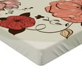 thumbnail image 2 of Ambesonne Vintage Fitted Sheet, Flowers Ornate Egg Shape, Queen Size, Dust Multicolor, 2 of 3