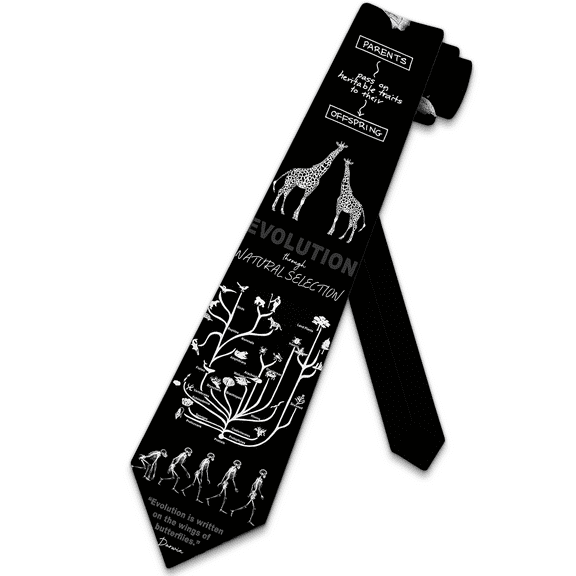 Evolution Ties Darwin Neckties Science Tie Animal Necktie by Three Rooker