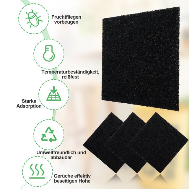 fastboy 8pcs/set Odor Absorbing And Low Air Resistance. Carbon Filter For Wide Application Custom To Fit