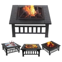 32" Outdoor BBQ Grill Stove Heater Patio Metal Table by SHG