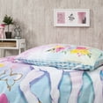thumbnail image 4 of SUSSEXHOME Buble Gum Unicorn Cotton Duvet Cover Set Mint, Full Size Duvet Cover, 1 Duvet Cover, 1 Fitted Sheet, 2 Pillowcases, Iron Safe, Hypoallergenic, Breathable , Machine Washable, 4 of 7