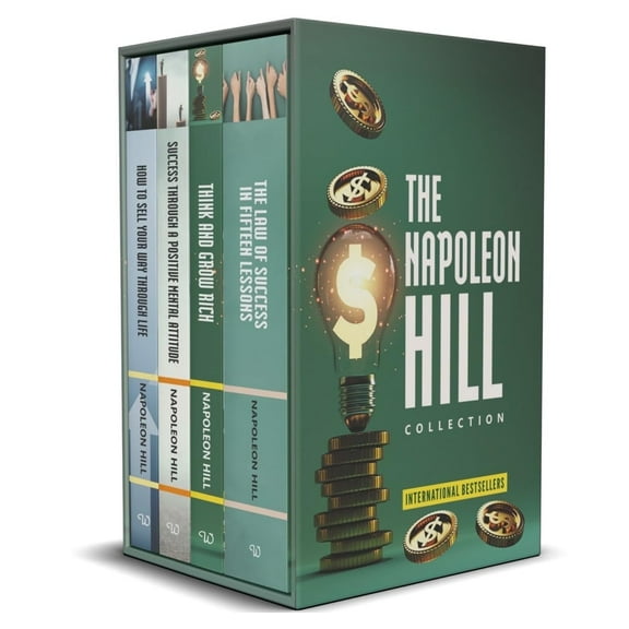 The Napoleon Hill Collection 4 Books Boxed Set(Think and Grow Rich, The Law of Success in Fifteen Lessons, Success Through a Positive Mental Attitude & How to Sell Your Way Through Life)