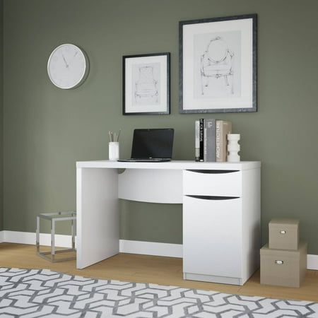 - Bush Furniture Avalon Collection Pure White Computer Desk