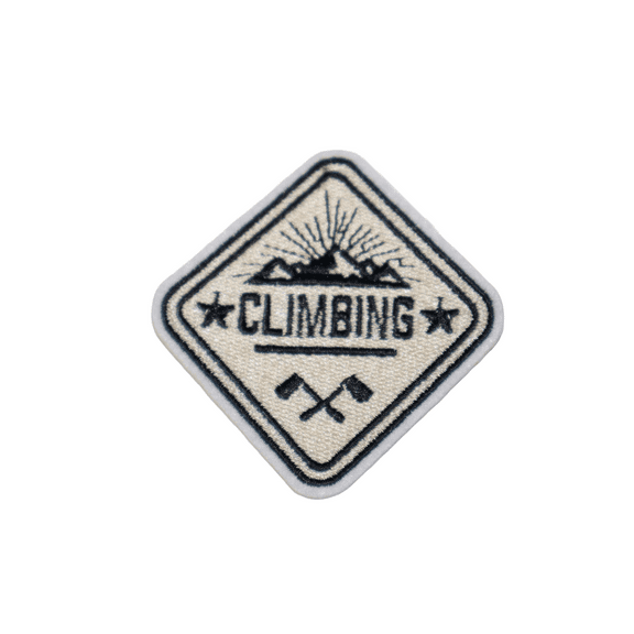 Mountain Climbing Iron On Travel Patch