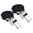 thumbnail image 4 of Raindrops 2Pcs Guard Whistle With Lanyard Emergency Signal Black Nylon, 4 of 8