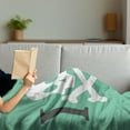 thumbnail image 3 of Shark Soft Flannel Fleece Blanket, Shark Love Themed Creepy Dead Skull Head with Bones and Animal Fun Dangeraous Design, Cozy Plush for Indoor and Outdoor Use, 50" x 60", Green White, by Ambesonne, 3 of 5