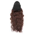 thumbnail image 2 of Gorra de béisbol con pelucas de pelo largo y ondulado Nikou sombrero de moda para mujer y niña color Marrón claro, 2 of 10