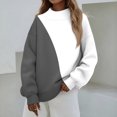 thumbnail image 2 of Wutalume Women's Fashion Floral Print Long Sleeve High Neck Sweatshirt Top, Elegant and Comfortable for Casual and Dressy Wear, with a Relaxed Fit and Beautiful Patterns,Dark Gray S, 2 of 5