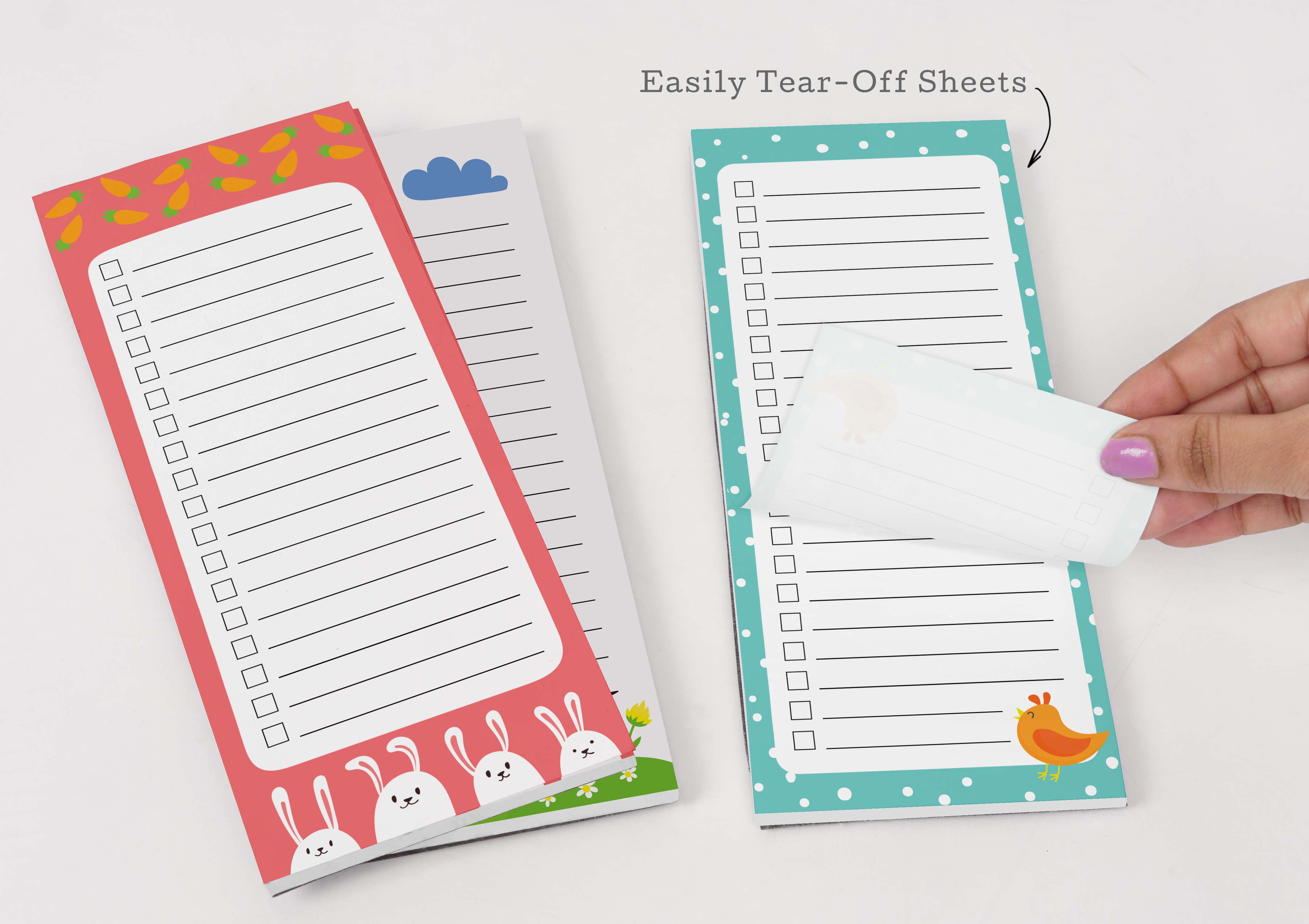 Inkdotpot Pack of 3 Magnetic Fridge To-Do List Notepads- Magnetic Memo Pads For Refrigerator-(50 Sheets Each)-RR