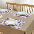 thumbnail image 3 of Purple Gothic Cat Crystal Pattern Summer Placemats Table Placemats Set Of 4-Linen Kitchen Washable Placemats Table Mats 11.8"x17.7" Non-Slip Heat Resistant, 3 of 6