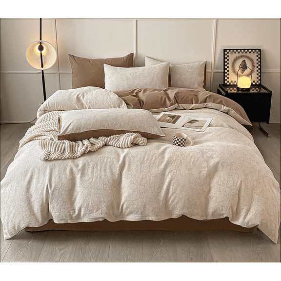 Nvzi-a Bed Sheets Set, Bedding Sheets Pillowcases Kit, Twin Bed Set, Hotel Bedding, Home Decor(Brown)