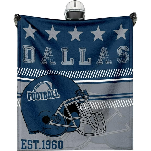 Flannel Football Blanket 50x60 Inch Cozy Soft Throw Blanket Style Lightweight Warm Travel Blanket Football Style Gifts for Men Women Boys Kids Decor for Sofa Bed Couch Chair Living Room Sky