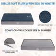 thumbnail image 3 of Small GreyDog Bed Soft Crate Pad Mat Reversible Warm& Cool, Washable Comfy Kennel Pad with Orthopedic Egg-Crate Foam for Small Medium Large Dogs, Water-Resistant Pet Bed, Grey, 3 of 6