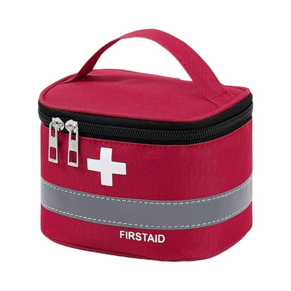 Large Capacity First Aid Bag with Reinforced Handle, Reflective Strip and Compartment Design - Oxford Cloth Emergency Storage for Outdoor Activities and First Responders