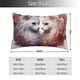 thumbnail image 2 of Balery White Red Cat Couple Funda de Cojín Estampada, Regalos para Mujeres, Regalos de Amor para Ella, Regalos para Novia o Esposa, Funda de Almohada-16"x24", 2 of 6