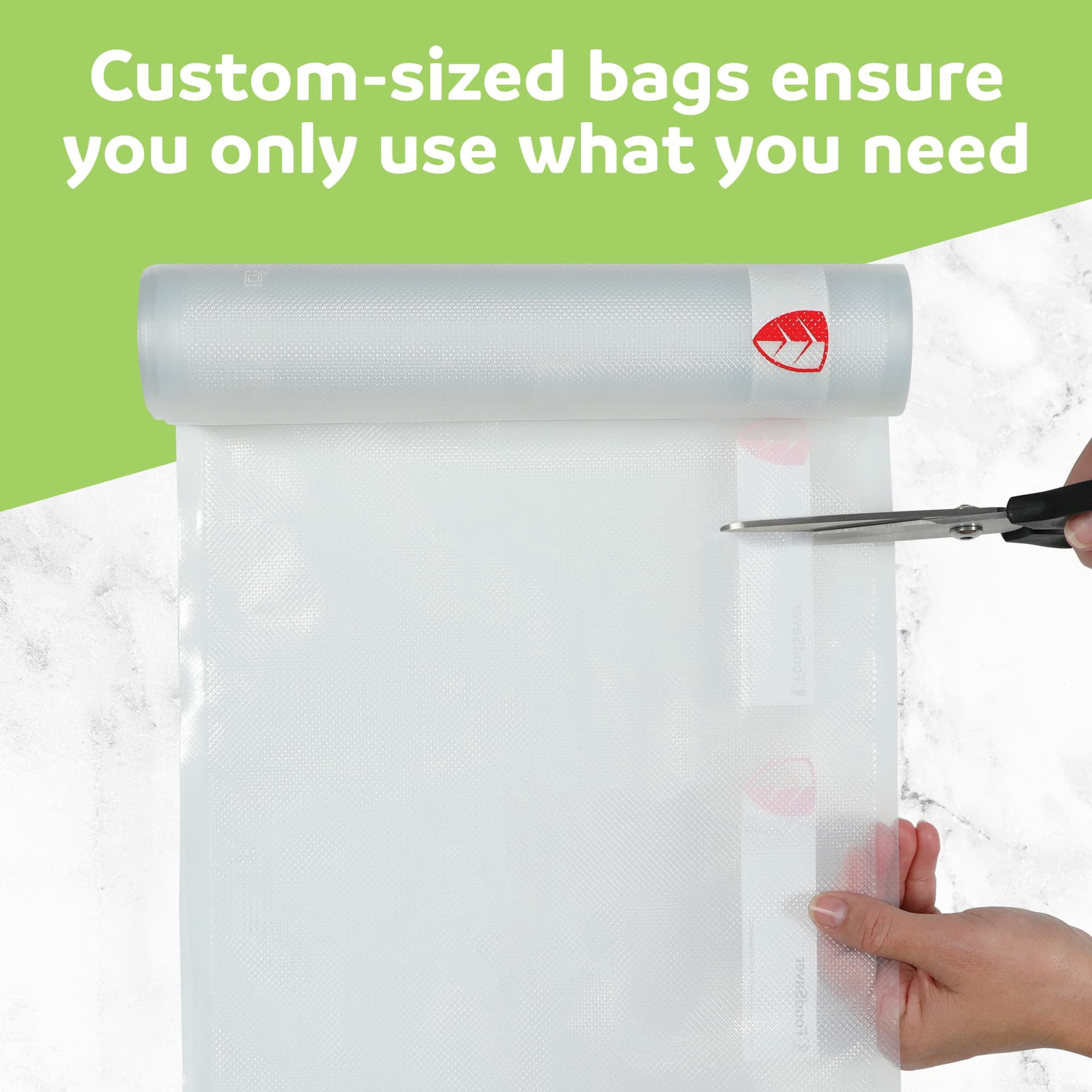 FoodSaver Vacuum Sealer Rolls, 1 Pack 11" x 18' Rolls, BPA-Free Custom Size Storage Bags for Food Storage, Sous Vide, and Meal Prep