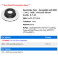 thumbnail image 2 of Rear Brake Rotor - Compatible with 2001 - 2002, 2004 - 2005 Audi Allroad Quattro 2.7L V6, 2 of 2