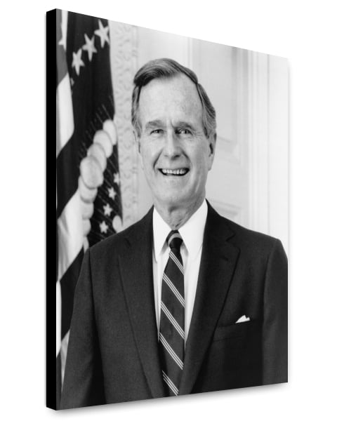Canvas Print: George Bush, Half-Length Portrait, Facing Front, 1989 ...