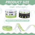 thumbnail image 2 of 6 Rolls 6 Styles Tennis Printed Polyester Grosgrain Ribbon Garment Accessories Mixed Color 3/8 inch(10mm) about 5.00 Yards(4.57m)/Roll 1 roll/style, 2 of 5