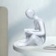 thumbnail image 4 of Estatua de Lector creativo Soledad resina decorativa Figura Lector abstracto, 4 of 10