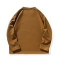 thumbnail image 2 of ameIAEA Mens Long Sleeve Crewneck Sweatshirts Solid Color Casual Pullover Shirts Fall Basic Tops, 2 of 5