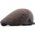 thumbnail image 2 of CoCopeaunts Beret Hat Plaid Wool Cabbie Hat Men Women Adjusted Ivy Newsboy Cap Male Female Artist Painter Autumn Winter Hat, 2 of 7