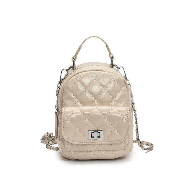 Mini mochila de moda retro de nicho para mujer, nueva mochila informal con cadena de diamantes 2025