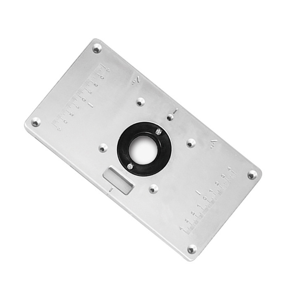 Leepesx Multifunctional Router Table Insert Plate Woodworking Benches Aluminium Wood Router Trimmer Models Engraving Machine with 4 Rings Tools