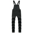 thumbnail image 3 of Men's Camo Denim Bib Overalls Suspenders Casual Slim Fit Rompers Trousers Skinny Jumpsuit with Pockets, 3 of 4