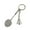 Silver, variant on SPRING PARK 1/12Pcs Key Ring Racket Badminton Three-dimensional Pendant Decorations Zinc Alloy Key Rings Ornaments Home Storage