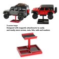 thumbnail image 2 of RC Work Stand Aluminum Alloy RC Car Repair Workstation Kit with Magnetic Screw Trays for SCX24 1/18 1/24 RC Cars Red, 2 of 4