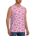 thumbnail image 2 of Fotbe Cool Flamingos Men's Camiseta sin Mangas Estampada para Hombres, Playera Casual para Gimnasio, Entrenamiento, Playa-Medium, 2 of 7