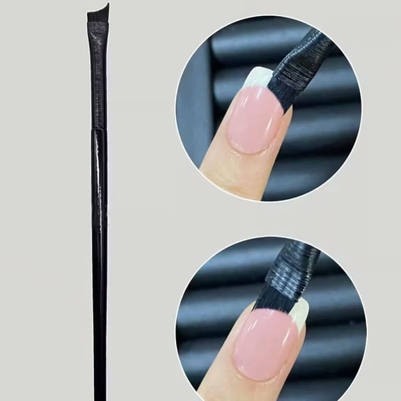 1pc Oblique Head French Tip Nail Art Brush - Precision Tool for Gel & Acrylic Nail Art