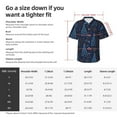 thumbnail image 5 of Sikiie Shining Christmas Tree Print Men's Hawaiian Shirt, Summer Beach Button Pocket Short Sleeve T-Shirt,X-Large, 5 of 7